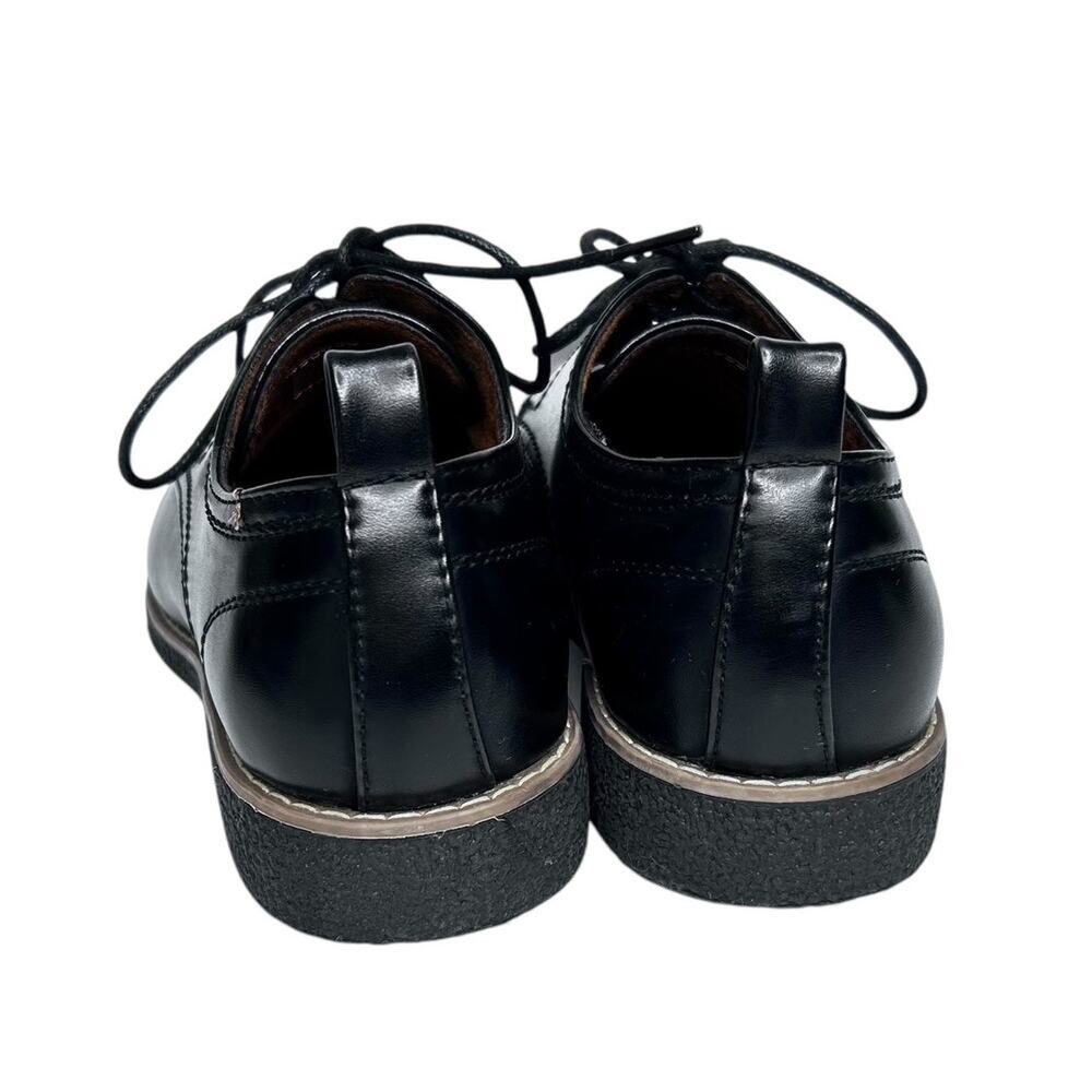 Deer Stags Zander Black Vegan Leather Lace Up Oxford Shoes Boys Size 6M - Picture 6 of 9